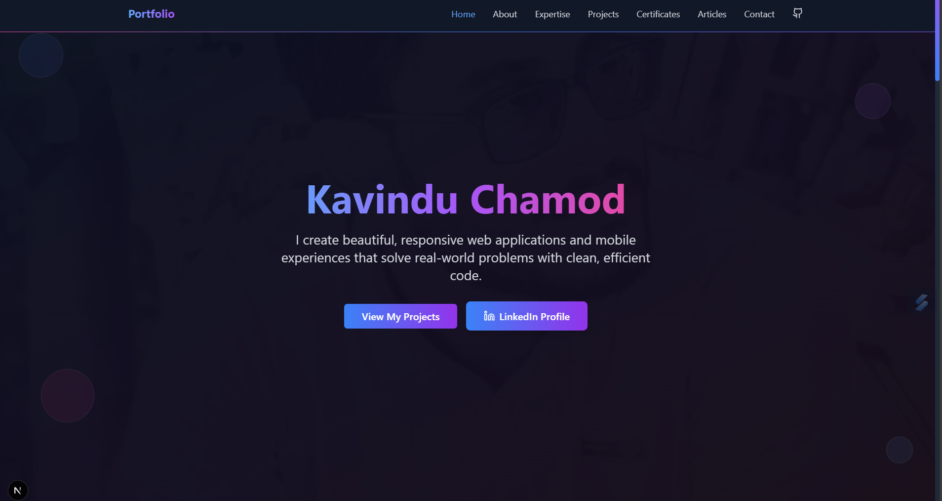 Personal Portfolio Website